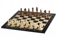 Deska szachowa nr 5 (z opisem) hebanizowana (intarsja)