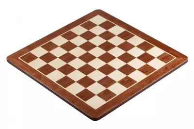 Deska szachowa nr 4+ (bez opisu) paduk/klon (intarsja) - okrągłe rogi