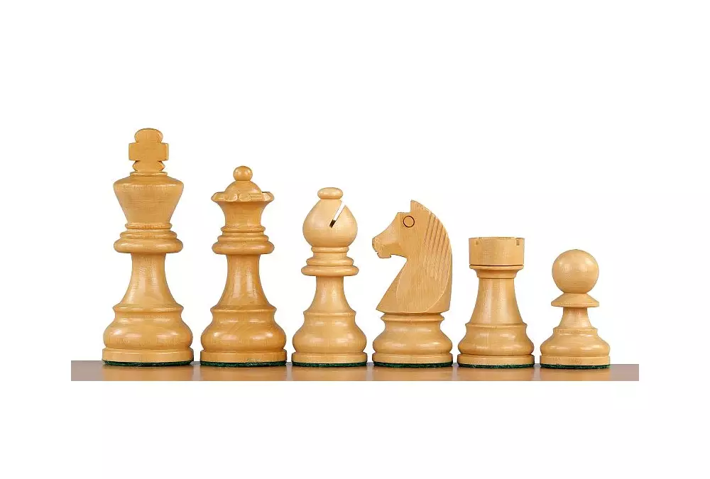 Figury szachowe German (Timeless) Akacja indyjska/Bukszpan 3 cale Rzeźbione Drewniane