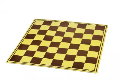 Szkolny zestaw szachowy (figury plastikowe 96 mm + szachownica tekturowa składana 55 mm)