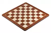 Deska szachowa nr 4+ (bez opisu) paduk/klon (intarsja) - okrągłe rogi