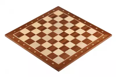 Deska szachowa nr 4+ (z opisem) mahoń/jawor (intarsja)
