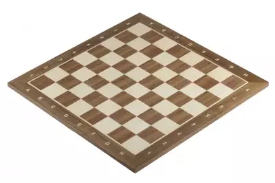Deska szachowa nr 5+ (z opisem) orzech/klon (intarsja)