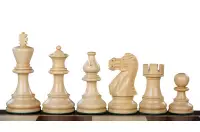 Figury szachowe American Classic Akacja/Bukszpan 3,5 cala Rzeźbione Drewniane