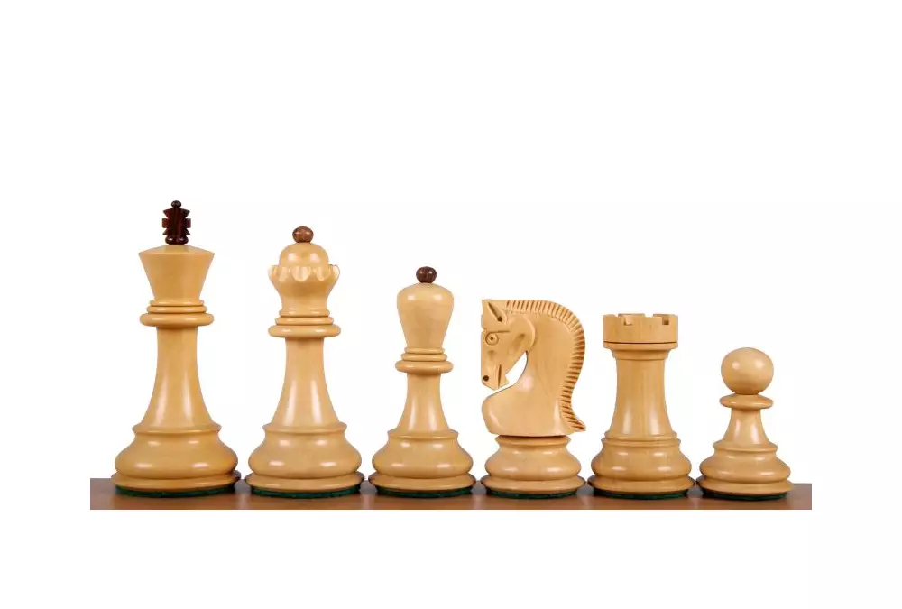 Figury szachowe Zagreb Akacja indyjska/Bukszpan 3,5 cala