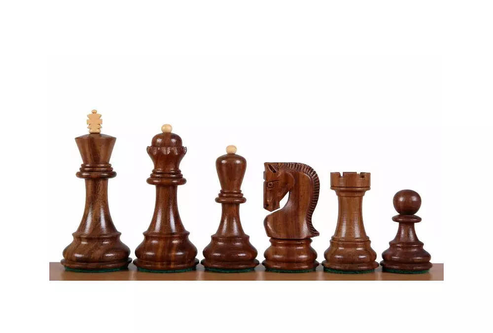Figury szachowe Zagreb Akacja indyjska/Bukszpan 3,5 cala