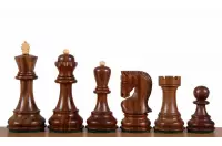 Figury szachowe Zagreb Akacja indyjska/Bukszpan 3,75 cala Rzeźbione Drewniane