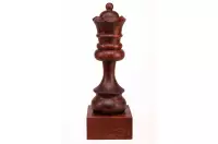 Puchar szachowy drewniany - Czarny Hetman