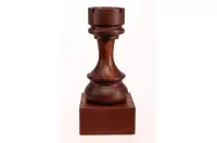 Puchar szachowy drewniany - Czarna Wieża