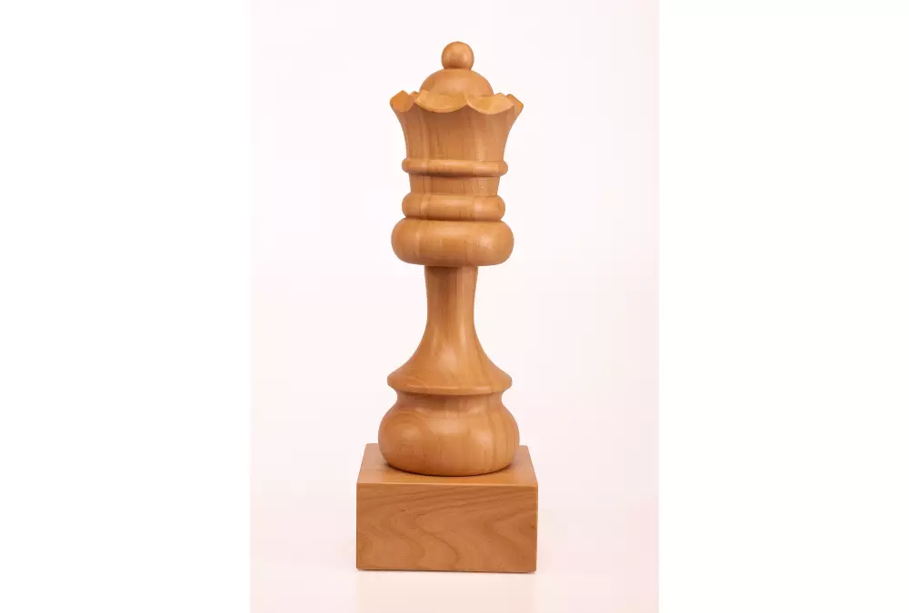 Puchar szachowy drewniany - Biały Hetman