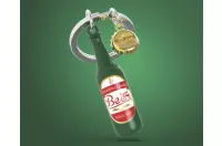 Elegancki metalowy breloczek Meta[l]morphose - Butelka piwa
