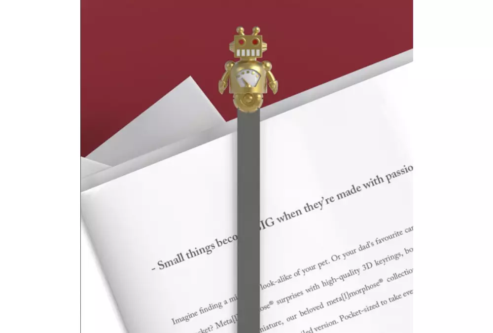 Elegancka metalowa zakładka do książki - Robot (Meta[l]morphose)