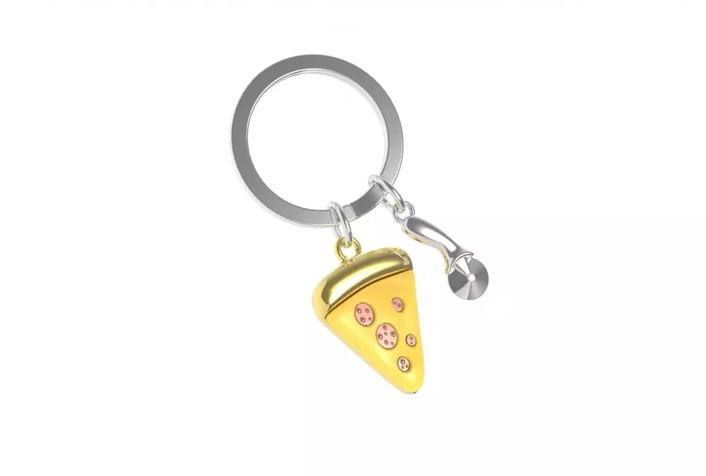 Elegancki metalowy brelok Meta[l]morphose - Pizza