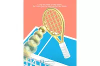 Elegancki metalowy breloczek Meta[l]morphose - Tenis