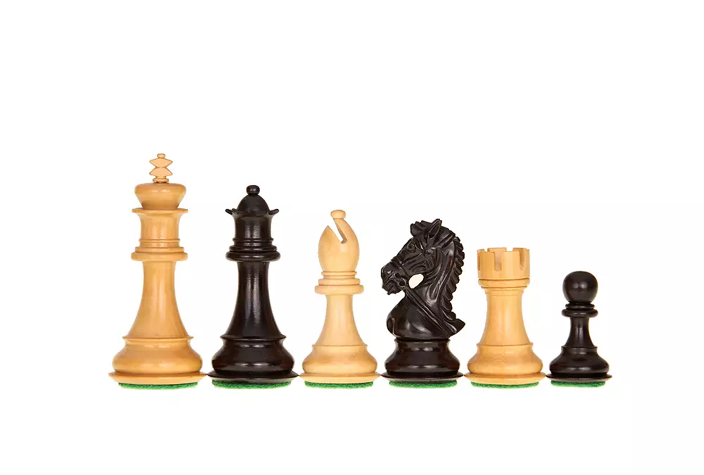 Figury szachowe King's Bridal Hebanizowane 4 cale Rzeźbione Drewniane
