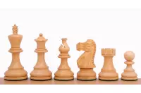 Zestaw szachowy - Szachownica drewniana hebanizowana z opisem (pole 45mm) + figury American Classic 3