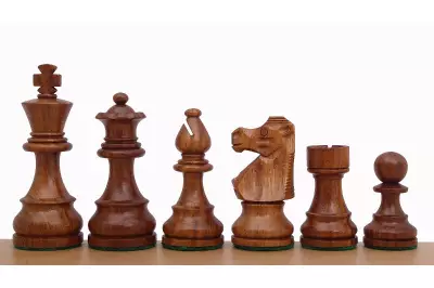 Figury szachowe French Akacja indyjska/Bukszpan 3,75 cala
