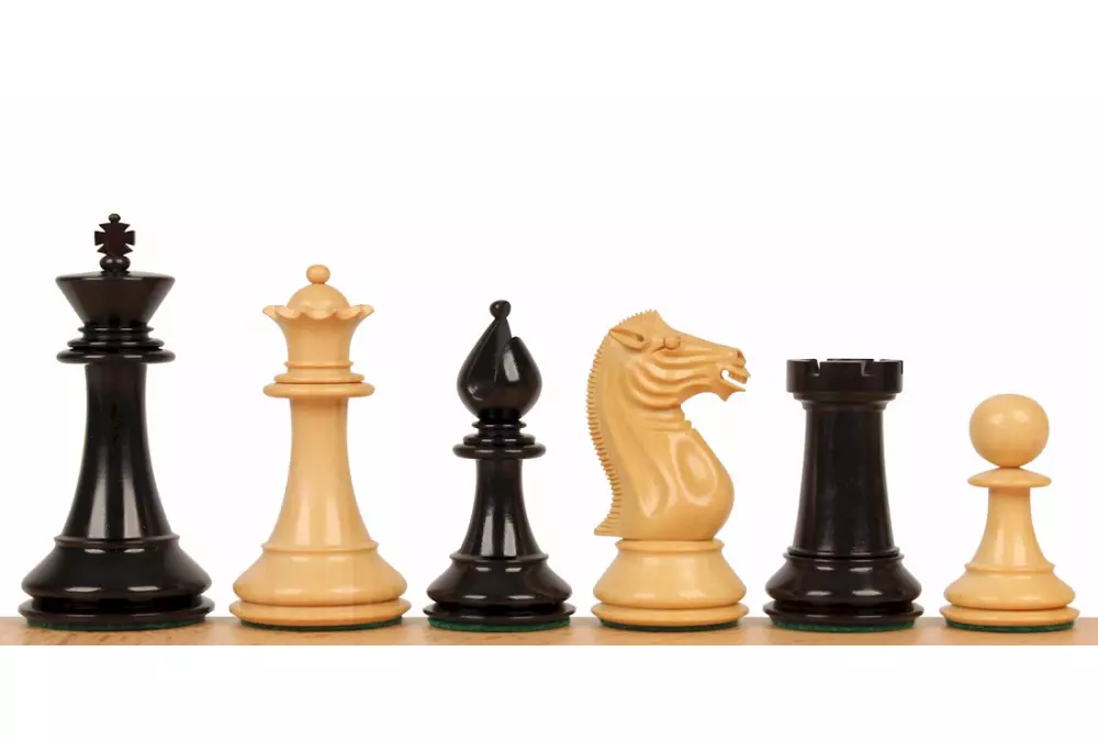 Figury szachowe Pershing 4,25" hebanowe