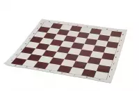 Szachownica winylowa rolowana, pole 60 mm, biało - brązowa