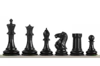 Figury szachowe Exclusive Staunton nr 6, kremowe/czarne, dociążane metalem (król 95 mm)