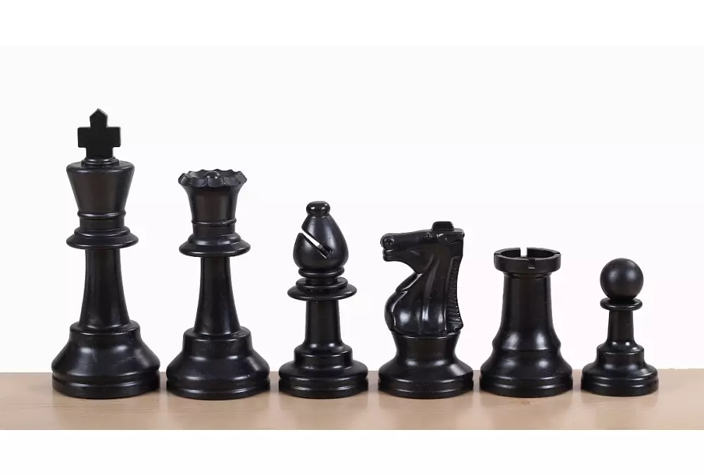 Zestaw szachowy Turniejowy w torbie - ciężki (figury plastikowe dociążane + szachownica rolowana + zegar szachowy + torba)
