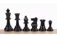 Figury szachowe Staunton nr 6, białe/czarne, dociążane metalem (król 96 mm)