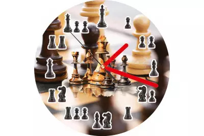 Szachowy zegar ścienny