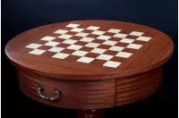 Stolik szachowy de Lux, okrągły, bez figur (wysokość 77 cm)