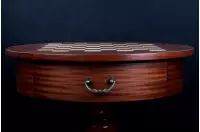 Stolik szachowy de Lux, okrągły, bez figur (wysokość 77 cm)