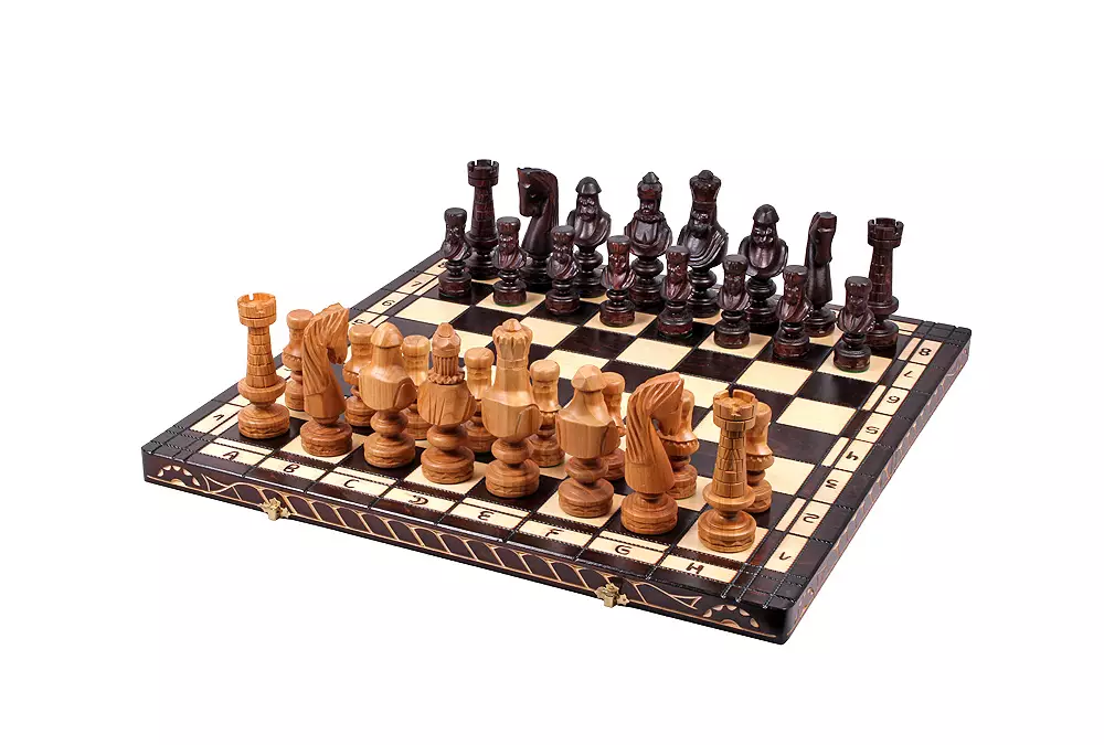 DUŻE DREWNIANE SZACHY 