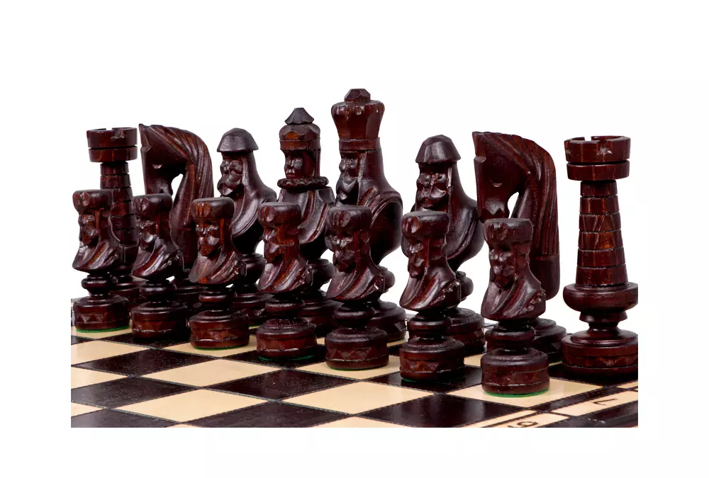 DUŻE DREWNIANE SZACHY 