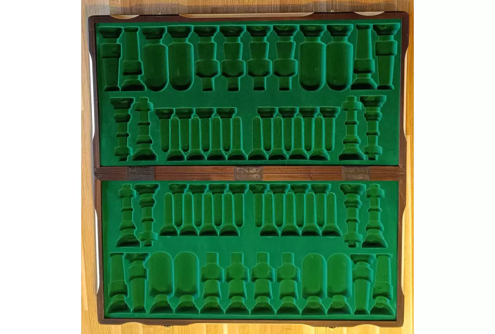 DUŻA SZACHOWNICA ROYAL LUX (65x65cm) kasetka z wkładką na duże figury