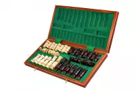 DUŻE SZACHY ZAMKOWE (56x56cm) intarsja