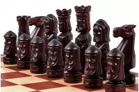 DUŻE SZACHY ZAMKOWE (56x56cm) intarsja