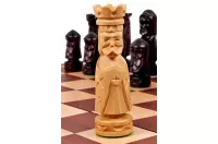 DUŻE SZACHY ZAMKOWE (56x56cm) intarsja