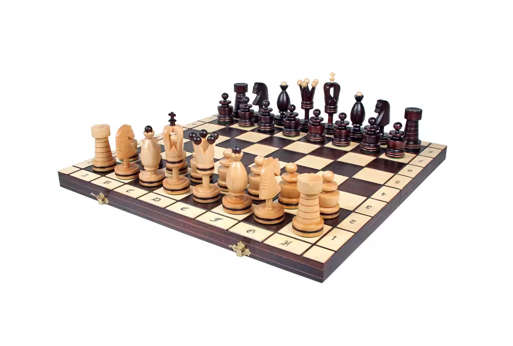 SZACHY KRÓLEWSKIE DUŻE (49x49cm) INKRUSTOWANE