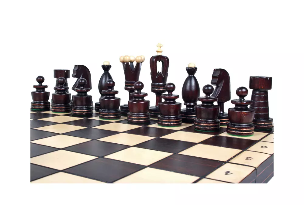 SZACHY KRÓLEWSKIE DUŻE (49x49cm) INKRUSTOWANE
