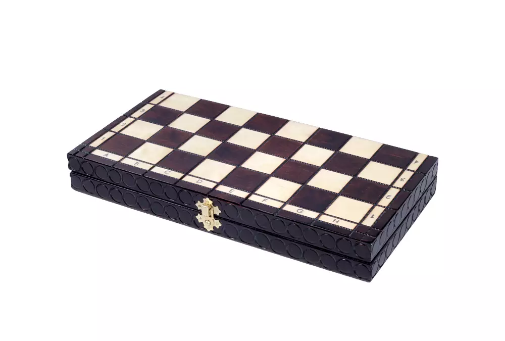 SZACHY DREWNIANE KRÓLEWSKIE ŚREDNIE (34x34 cm)