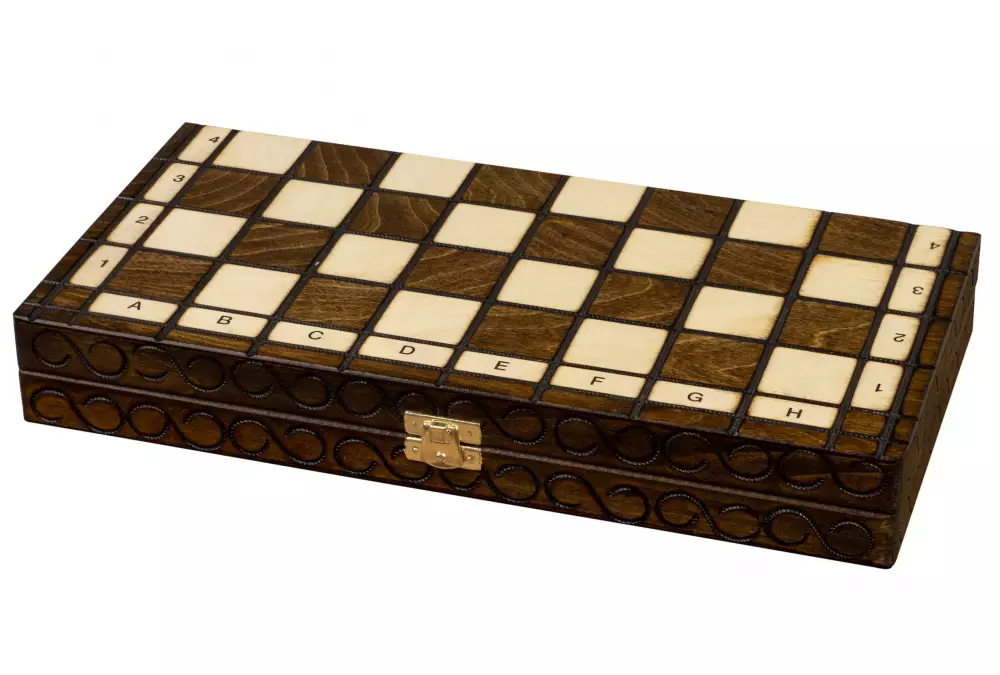 SZACHY POLSKIE DREWNIANE 35 cm