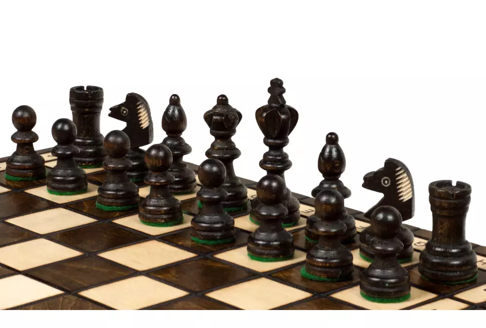 SZACHY POLSKIE DREWNIANE 35 cm