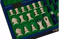 SZACHY KRÓLEWSKIE ŚREDNIE (35x35cm) kolor niebieski