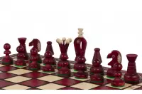 SZACHY KRÓLEWSKIE ŚREDNIE (35x35cm) kolor wiśniowy