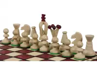 SZACHY KRÓLEWSKIE MAŁE (30x30cm) klonowe, ozdobne, wiśniowe