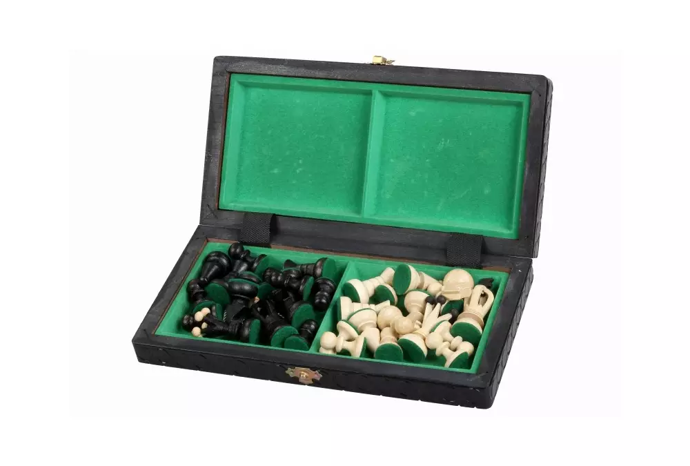 SZACHY KRÓLEWSKIE MAŁE kolor czarny (28,5 x 28 cm)