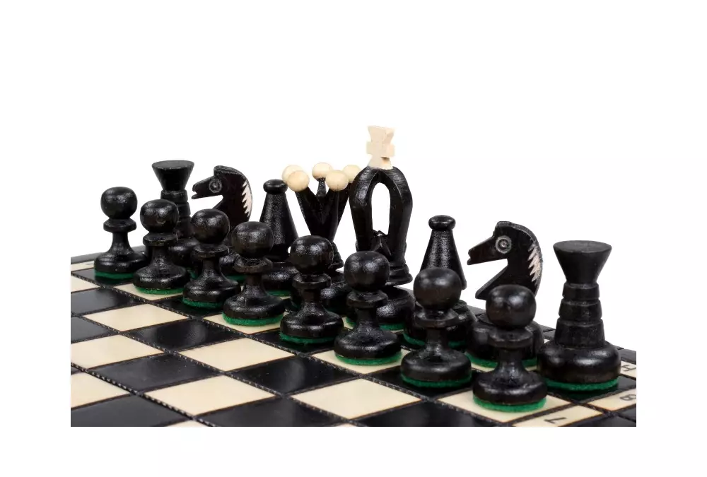 SZACHY KRÓLEWSKIE MAŁE kolor czarny (28,5 x 28 cm)