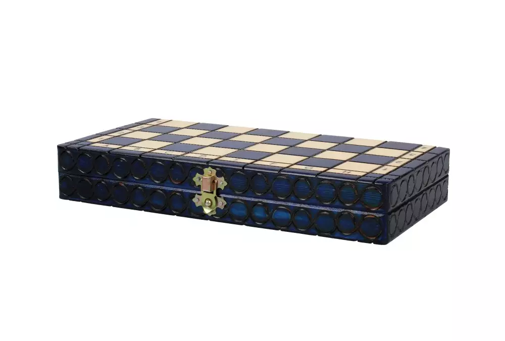 SZACHY KRÓLEWSKIE MAŁE kolor niebieski (28,5 x 28 cm)