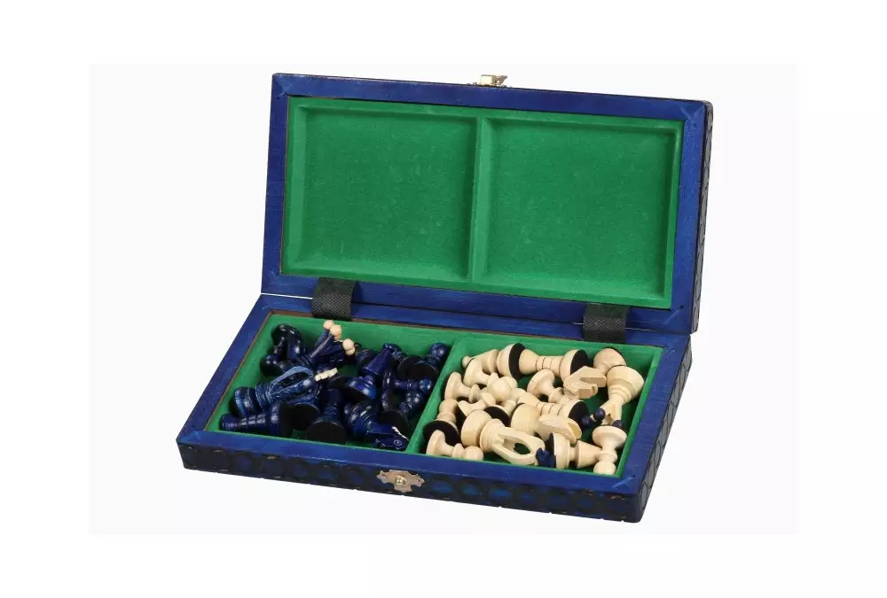 SZACHY KRÓLEWSKIE MAŁE kolor niebieski (28,5 x 28 cm)