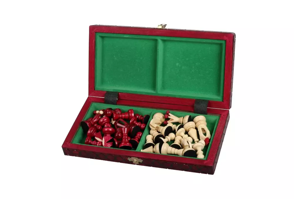 SZACHY KRÓLEWSKIE MAŁE kolor WIŚNIOWY (28,5 x 28 cm)