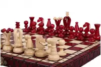 SZACHY KRÓLEWSKIE MAŁE kolor WIŚNIOWY (28,5 x 28 cm)