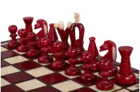 SZACHY KRÓLEWSKIE MAŁE kolor WIŚNIOWY (28,5 x 28 cm)